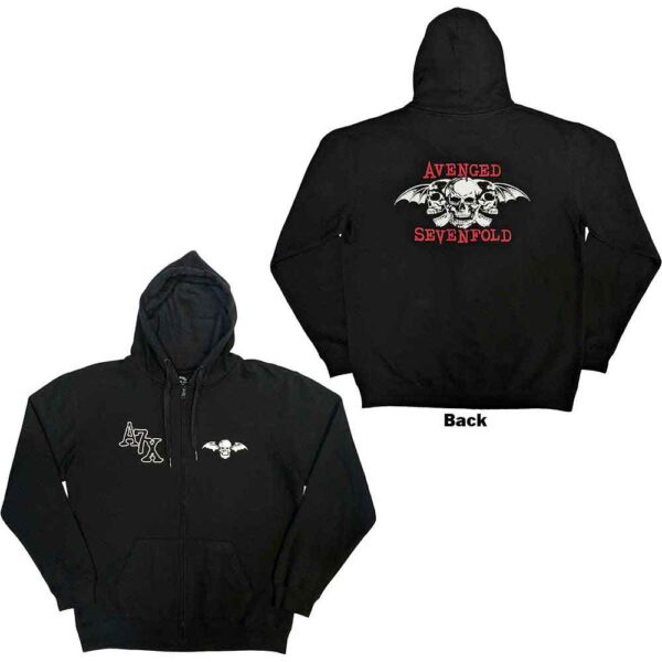 Avenged Sevenfold Unisex Zipped Hoodie