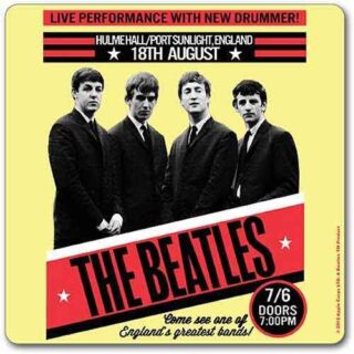 The Beatles Single Cork Coaster