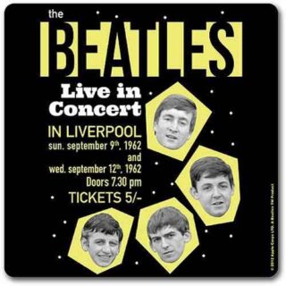 The Beatles Single Cork Coaster