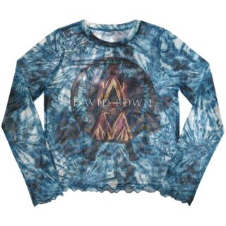 David Bowie Ladies Long Sleeve Crop Top