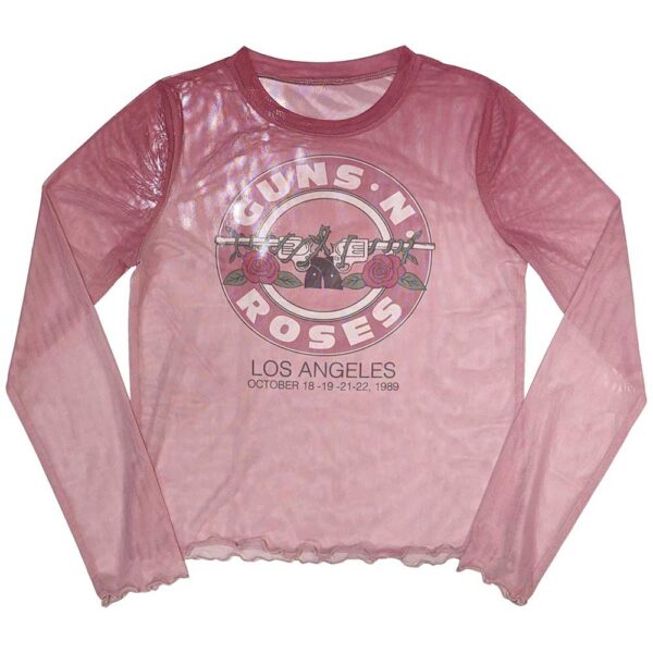 Guns N' Roses Ladies Long Sleeve Crop Top