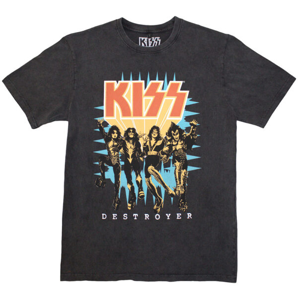 KISS Unisex Stone Wash T-Shirt