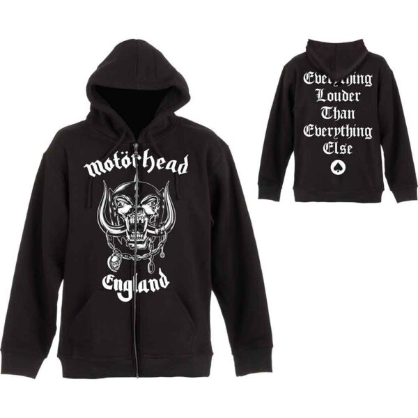 Motorhead Unisex Zipped Hoodie