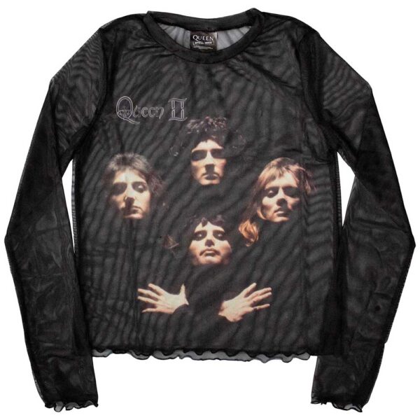 Queen Ladies Long Sleeve Crop Top