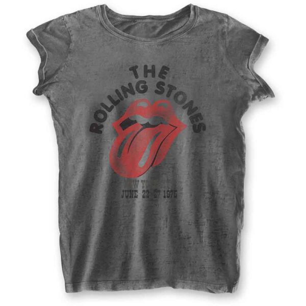The Rolling Stones Ladies Burnout T-Shirt