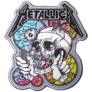 Metallica skull patch with CDs – embroidered band merch – RocknShop Ireland