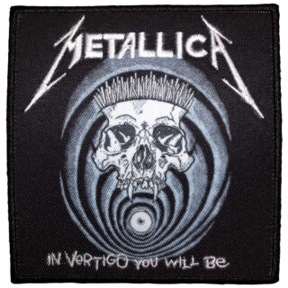 Metallica skull patch - In Vertigo You Will Be - band merch Limerick Ireland