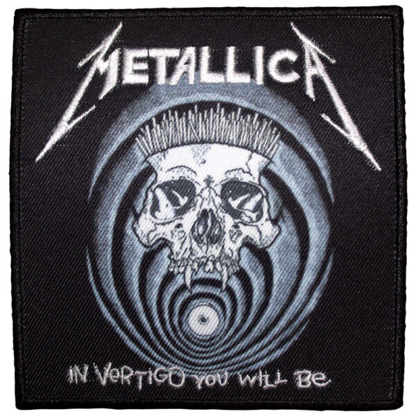 Metallica skull patch - In Vertigo You Will Be - band merch Limerick Ireland