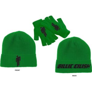 Billie Eilish Unisex Beanie Hat & Glove Set