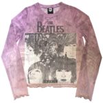 The Beatles Ladies Long Sleeve Crop Top
