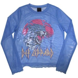 Def Leppard Ladies Long Sleeve Crop Top