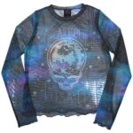 Grateful Dead Ladies Long Sleeve Crop Top