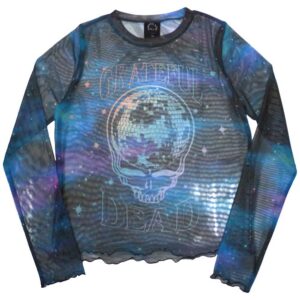 Grateful Dead Ladies Long Sleeve Crop Top