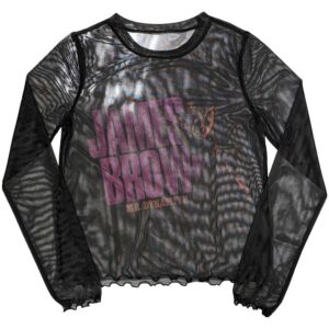 James Brown Ladies Long Sleeve Crop Top