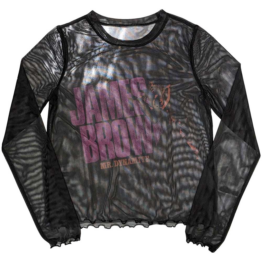 James Brown Ladies Long Sleeve Crop Top