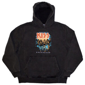 KISS Unisex Stone Wash Pullover Hoodie