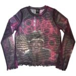 Olivia Newton-John Ladies Long Sleeve Crop Top