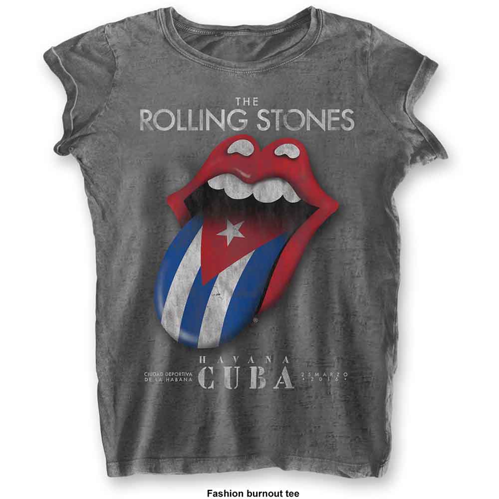The Rolling Stones Ladies Burnout T-Shirt